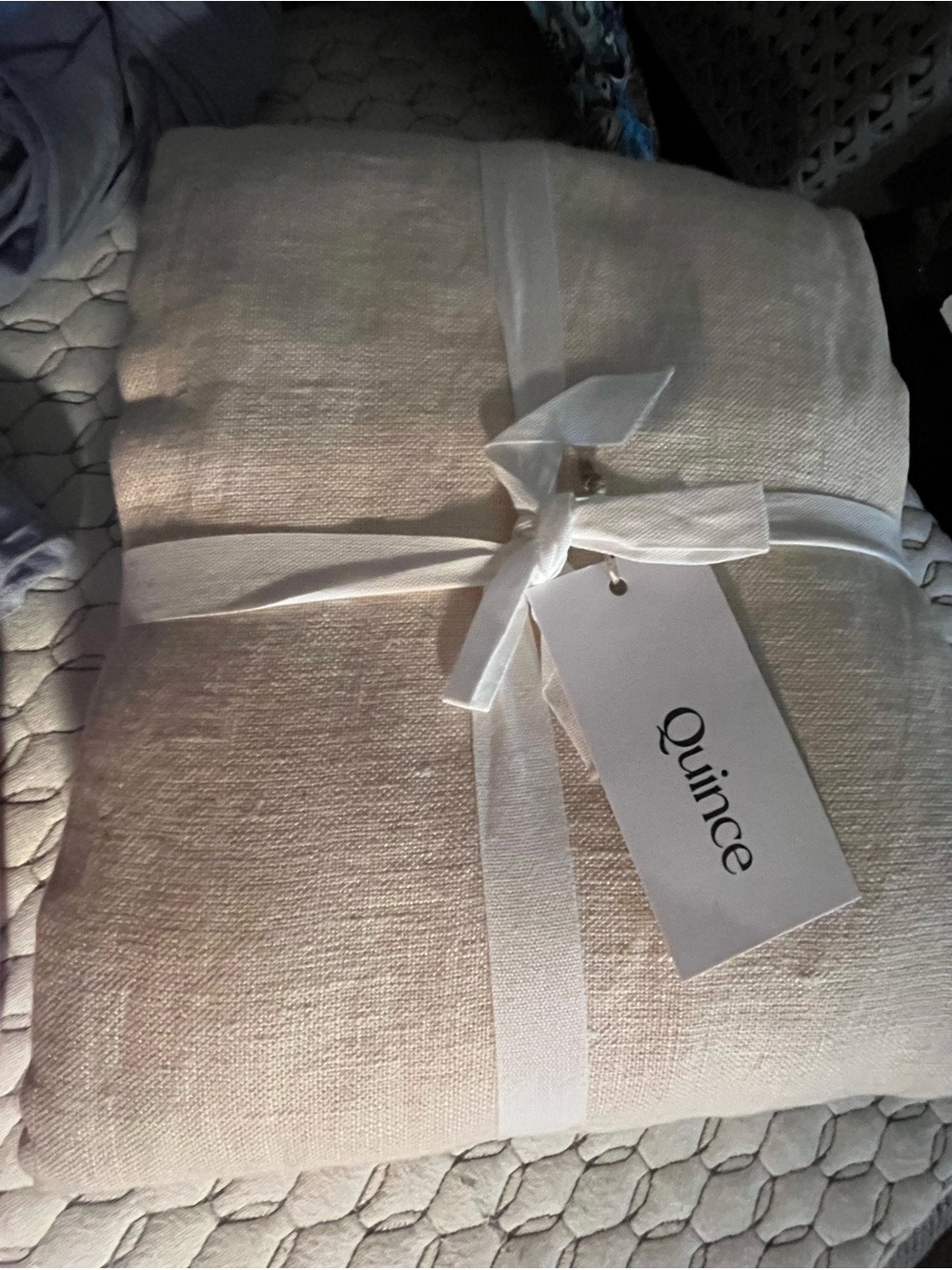 Quince ~Linen Bed Blanket in Natural Cream~ Queen